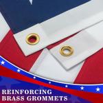 High Wind American Flag for Outdoor 3x5 Ft - Heavy Duty Allegiance US Flag with Embroidered Stars, Sewn Stripes & Brass Grommets All Weather Fade Resistant for Outside Use