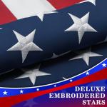 High Wind American Flag for Outdoor 3x5 Ft - Heavy Duty Allegiance US Flag with Embroidered Stars, Sewn Stripes & Brass Grommets All Weather Fade Resistant for Outside Use