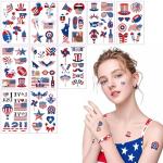 90 Pcs American Traditional Temporary Tattoos - Perfect for Independence Day Celebrations, Adults and Kids Alike, Labor Day Decorations (Classic)