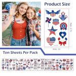90 Pcs American Traditional Temporary Tattoos - Perfect for Independence Day Celebrations, Adults and Kids Alike, Labor Day Decorations (Classic)
