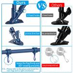 ZMTECH Flag Pole - Upgraded Bracket, 6 FT Stainless Steel Flag Poles for Outside House, Residential or Commerical, Tangle Free Flag Pole Kit for American Flag (without Flag, Blue)