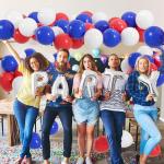 100pcs Red White and Blue Balloons, 12 inch Independence Day Patriotic Balloons for 4th of July Graduation Baseball Birthday Party Decorations