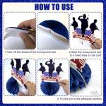 Veterans Day Decorations, NO-DIY Thank You Veterans Banner includes Veterans Day Banner, 6Pcs Hanging Swirls, 3Pcs Honeycomb Centerpiece for Indoor Outdoor Veterans Decor Patriotic Decorations