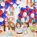 100pcs Red White and Blue Balloons, 12 inch Independence Day Patriotic Balloons for 4th of July Graduation Baseball Birthday Party Decorations