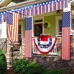 4th of July Decorations 2 Packs 39 Feet Metallic Banner Foil Fringe Garland, Red White and Blue Tinsel Streamers Hanging Backdrop American Flag Star for Parade Floats Memorial Day Patriotic Party
