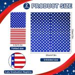 Nuanchu 200 Pcs American Flag Napkins Patriotic Disposable Paper Napkins Star and Stripes 4th of July Party Napkin for Memorial Day Tableware Independence Day Party Decorations
