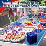 Nuanchu 200 Pcs American Flag Napkins Patriotic Disposable Paper Napkins Star and Stripes 4th of July Party Napkin for Memorial Day Tableware Independence Day Party Decorations