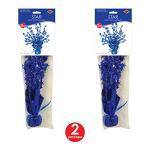 Beistle Star Gleam ‘N Burst Centerpiece, 2-Piece Blue Metallic Table Display for Patriotic Holidays, USA Themed Events, 4th of July Parties, and Memorial Day Celebrations, 15”
