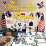 Veterans Day Banner, Thank You Veterans Glitter Letter Banner Cardstock Paper Garland Patriotic Party Decorations