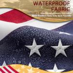 American Flag 3x5ft Ultra Durable for Outside, TearProof Spun Polyester, Heavy Duty, Embroidered Stars, Brass Grommets, Perfect for Outdoor US Flag, Show Your Patriotism with Long-Lasting Quality