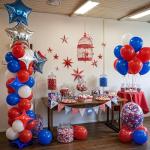 Red White and Blue Balloons Arch Kit, Royal Blue Red White Balloon Garland with Star Foil Balloon, for 4th of July Patriotic Graduation Birthday Wedding Nautical Baseball Theme Party Decoration