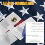 American Flag 3x5ft Ultra Durable for Outside, TearProof Spun Polyester, Heavy Duty, Embroidered Stars, Brass Grommets, Perfect for Outdoor US Flag, Show Your Patriotism with Long-Lasting Quality