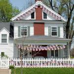 52FT 4th of July Decorations, 50 PCS Fourth of July Banner, 5.5 x 8.2 Inches American String Flag Banner for Patriotic Independence Day Fourth of July Accessories Party Home Patio Decor