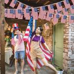 52FT 4th of July Decorations, 50 PCS Fourth of July Banner, 5.5 x 8.2 Inches American String Flag Banner for Patriotic Independence Day Fourth of July Accessories Party Home Patio Decor