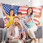 Sereliy 3 PCS Veterans Day Table Decorations Wooden Star Set, Rustic Patriotic 4th of July Tiered Tray Decor, Red White and Blue Decorations Veterans Day for Home (Stripe)