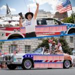 32.7ft Patriotic Foil Fringe Garland - 4th of July Red White and Blue Star Metallic Tinsel Streamers for Memorial Day, Independence Day Party Decorations, Backdrop, Table Skirts, and Parade Float