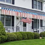32.7ft Patriotic Foil Fringe Garland - 4th of July Red White and Blue Star Metallic Tinsel Streamers for Memorial Day, Independence Day Party Decorations, Backdrop, Table Skirts, and Parade Float
