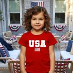 COMIZI 4th of July Shirts Toddler Boys Girls American Flag USA T-Shirt Kids Patriotic Tee Tops