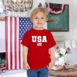 COMIZI 4th of July Shirts Toddler Boys Girls American Flag USA T-Shirt Kids Patriotic Tee Tops