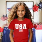 COMIZI 4th of July Shirts Toddler Boys Girls American Flag USA T-Shirt Kids Patriotic Tee Tops