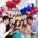 Red White and Blue Balloons Garland Arch Kit 153pcs 4th of July Decorations Independence Day Red White Blue Confetti Latex Balloons for Baseball Birthday Patriotic Party Graduation Party Supplies