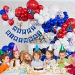 Red White and Blue Balloons Garland Arch Kit 153pcs 4th of July Decorations Independence Day Red White Blue Confetti Latex Balloons for Baseball Birthday Patriotic Party Graduation Party Supplies