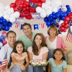 Red White and Blue Balloons Garland Arch Kit 153pcs 4th of July Decorations Independence Day Red White Blue Confetti Latex Balloons for Baseball Birthday Patriotic Party Graduation Party Supplies