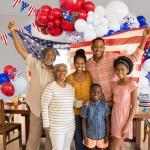 Red White and Blue Balloons Garland Arch Kit 153pcs 4th of July Decorations Independence Day Red White Blue Confetti Latex Balloons for Baseball Birthday Patriotic Party Graduation Party Supplies