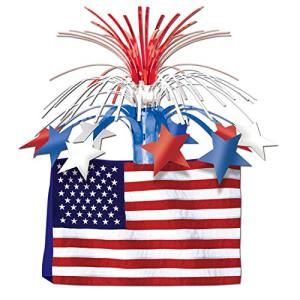 American Flag Centerpiece Party Accessory (1 count) (1/Pkg)