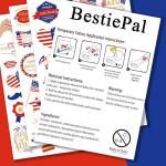 110Pcs 4th of July Temporary Tattoos, 4 Sheets Patriotic Party Face Body Decorations, USA Flag Independence Day 4th of July Temporary Tattoo Stickers for Kids Adults, Fourth of July Temporary Tattoos