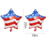 GDLCETK Party in The USA 4th of July Balloons Red White Blue Decorations with American Flag USA Patriotic Balloons for Fourth of July Party Decorations