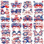 Max Fun 24 Pack American Flag Glasses – USA Patriotic Party Sunglasses for 4th of July, Independence Day, and Memorial Day – Fun Photo Booth Props and Party Favors for Kids and Adults