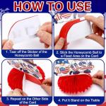 JULMELON 8PCS Veterans Day Table Decorations, Honeycomb Centerpieces, 3D Double Sided Happy Veterans Day Centerpieces for Tables Patriotic Decor Thank You Veterans Theme Party Supplies