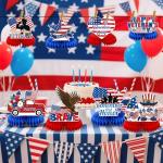 JULMELON 8PCS Veterans Day Table Decorations, Honeycomb Centerpieces, 3D Double Sided Happy Veterans Day Centerpieces for Tables Patriotic Decor Thank You Veterans Theme Party Supplies