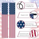 OHOME Veterans Day Decorations - American Flag Porch Banner for 4th of July Decorations - Patriotic Decorations for Home Outdoor Outside | Fourth of July Accessories Party Favors Yard Signs Decor