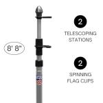 Flagpole-To-Go Portable Flagpole, silver, 8' 8"