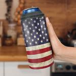 winorax American Flag Tumbler 4-in-1 Design 12oz Stainless Steel Insulated Tumblers 4th Of July Cups With Lids Coffee Travel Mug Cup For Men Boys Dad Grandpa Fathers Day