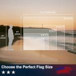 American Flag 3x5 FT for Outside - TearProof & Fade-Resistant USA Flag, Embroidered Stars, Sewn Stripes, Brass Grommets, UV & Weather-Resistant Spun Polyester, Perfect for High Winds & 4th of July