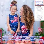 Go Ho Patriotic Red White and Blue Glitter Freckles Face Tattoo,4th of July Freckles Sparkle,4th of July Outfits for Women Kids,Fourth of July Glitter Stickers on Independence Day,6 Pcs