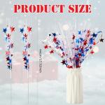 Thiccywoov 12 Pcs Christmas Table Centerpiece Decoration Metallic Plastic Glitter Foil Blue Red White Star Centerpieces Holiday Table Decorations for Xmas Home Coffee Kitchen Dining Tables Wedding