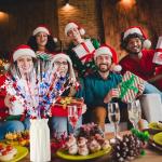 Thiccywoov 12 Pcs Christmas Table Centerpiece Decoration Metallic Plastic Glitter Foil Blue Red White Star Centerpieces Holiday Table Decorations for Xmas Home Coffee Kitchen Dining Tables Wedding