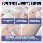 Go Ho Patriotic Red White and Blue Glitter Freckles Face Tattoo,4th of July Freckles Sparkle,4th of July Outfits for Women Kids,Fourth of July Glitter Stickers on Independence Day,6 Pcs