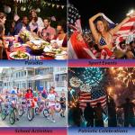 Go Ho Patriotic Red White and Blue Glitter Freckles Face Tattoo,4th of July Freckles Sparkle,4th of July Outfits for Women Kids,Fourth of July Glitter Stickers on Independence Day,6 Pcs