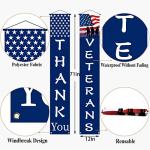 Thank You Veterans Hanging Banner Memorial Day Veterans Day American Flag Patriotic Decoration
