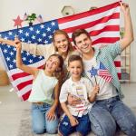 Sereliy 3 PCS Veterans Day Table Decorations Wooden Star Set, Rustic Patriotic 4th of July Tiered Tray Decor, Red White and Blue Decorations Veterans Day for Home (Elegant)