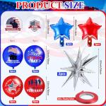 Hungdao Veterans Day Balloons Set 12 Inch American Blue Red White Balloon Thank You Veteran for Patriotic Independent Theme 4th of July Memorial Decorations Party Supplies(Veterans Day)