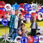 Hungdao Veterans Day Balloons Set 12 Inch American Blue Red White Balloon Thank You Veteran for Patriotic Independent Theme 4th of July Memorial Decorations Party Supplies(Veterans Day)