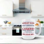 Hogg Patriotic Coffee Mug - Best Dad Ever, 15 oz Ceramic Funny Coffee Mugs for Men, Political Gag Gifts for Republicans, Conservative Dad Gifts