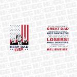 Hogg Patriotic Coffee Mug - Best Dad Ever, 15 oz Ceramic Funny Coffee Mugs for Men, Political Gag Gifts for Republicans, Conservative Dad Gifts
