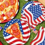 149PCS 4th of July Paper Plates and Napkins Sets Party Supplies Decorations American Flag Cups Banner Forks Tablecloth Fourth of July Table Decor Independence Patriotic Day Tableware Serve 20